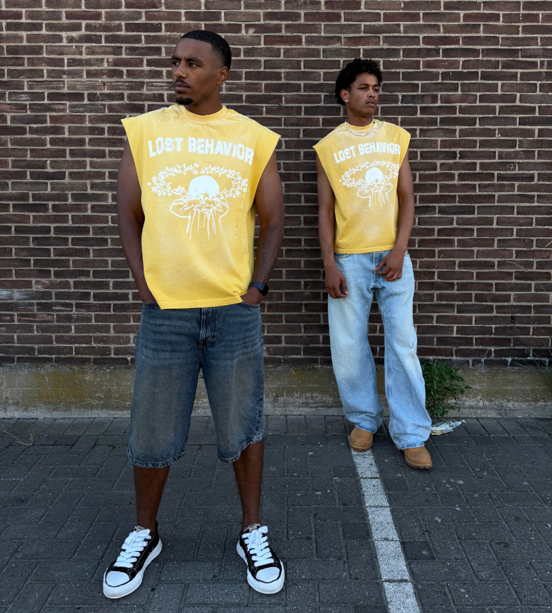 No Sleeve Washed Yellow