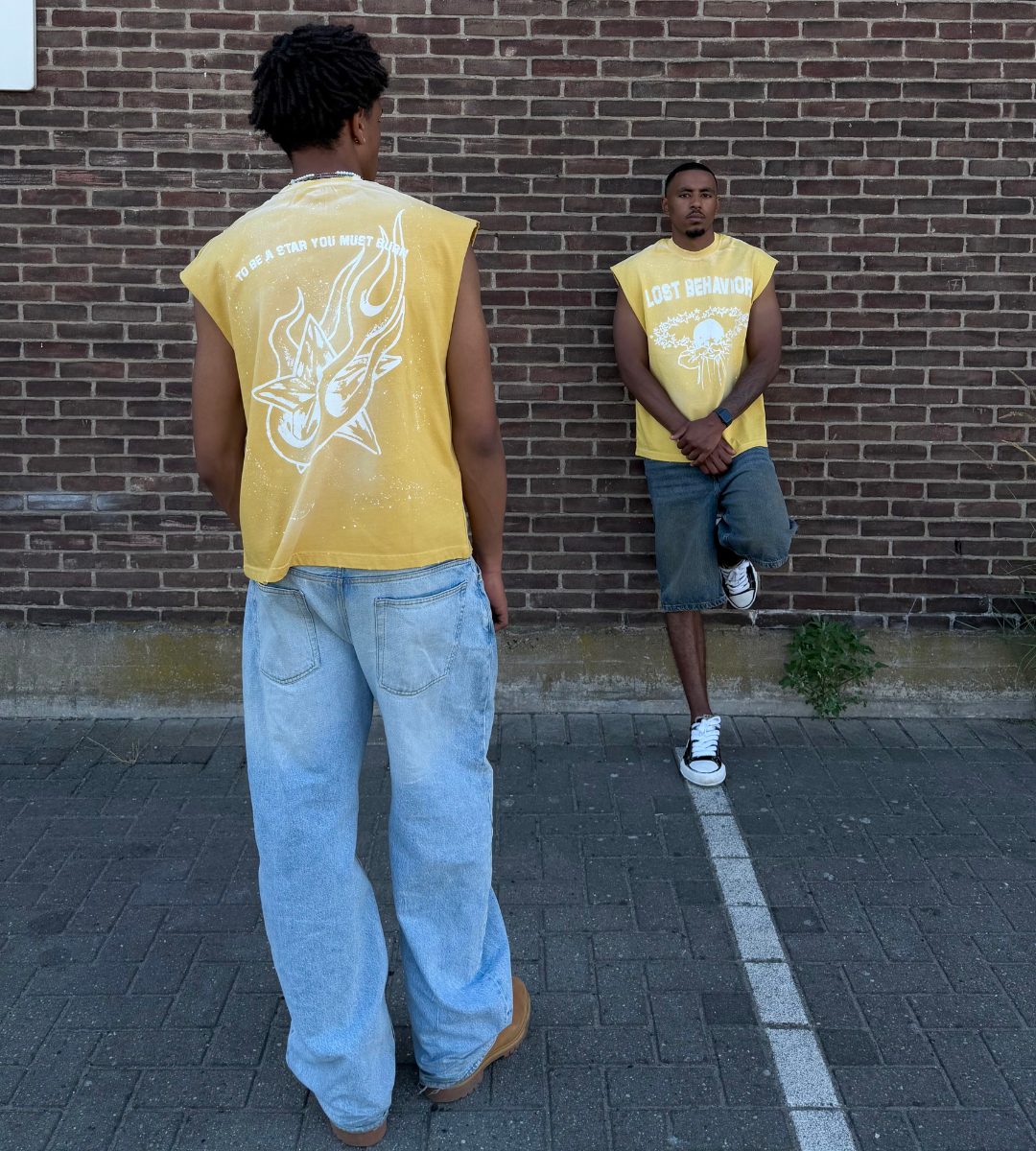 No Sleeve Washed Yellow