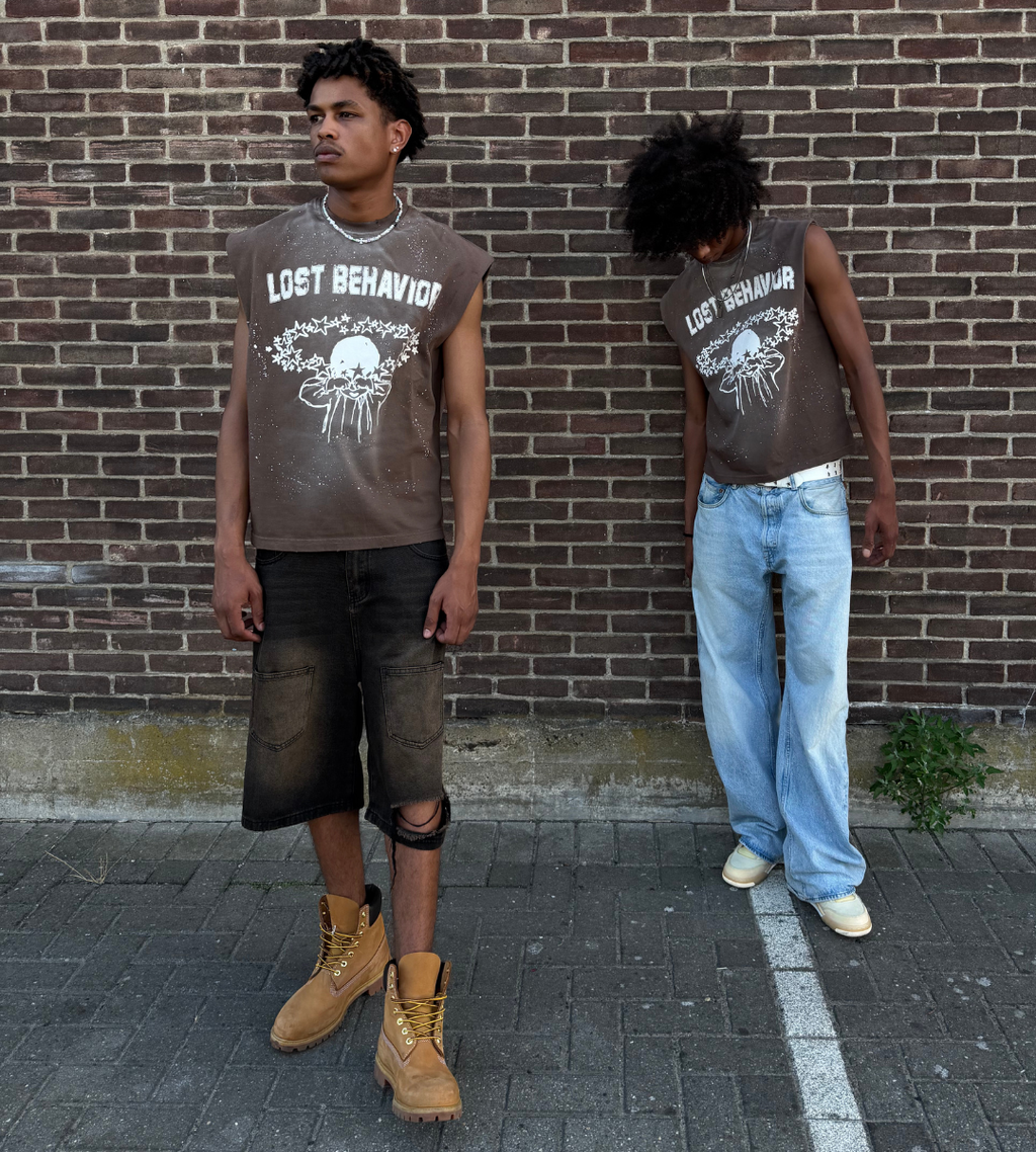 No Sleeve Washed Brown