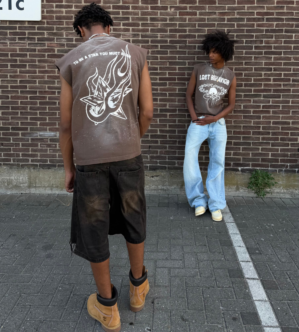 No Sleeve Washed Brown