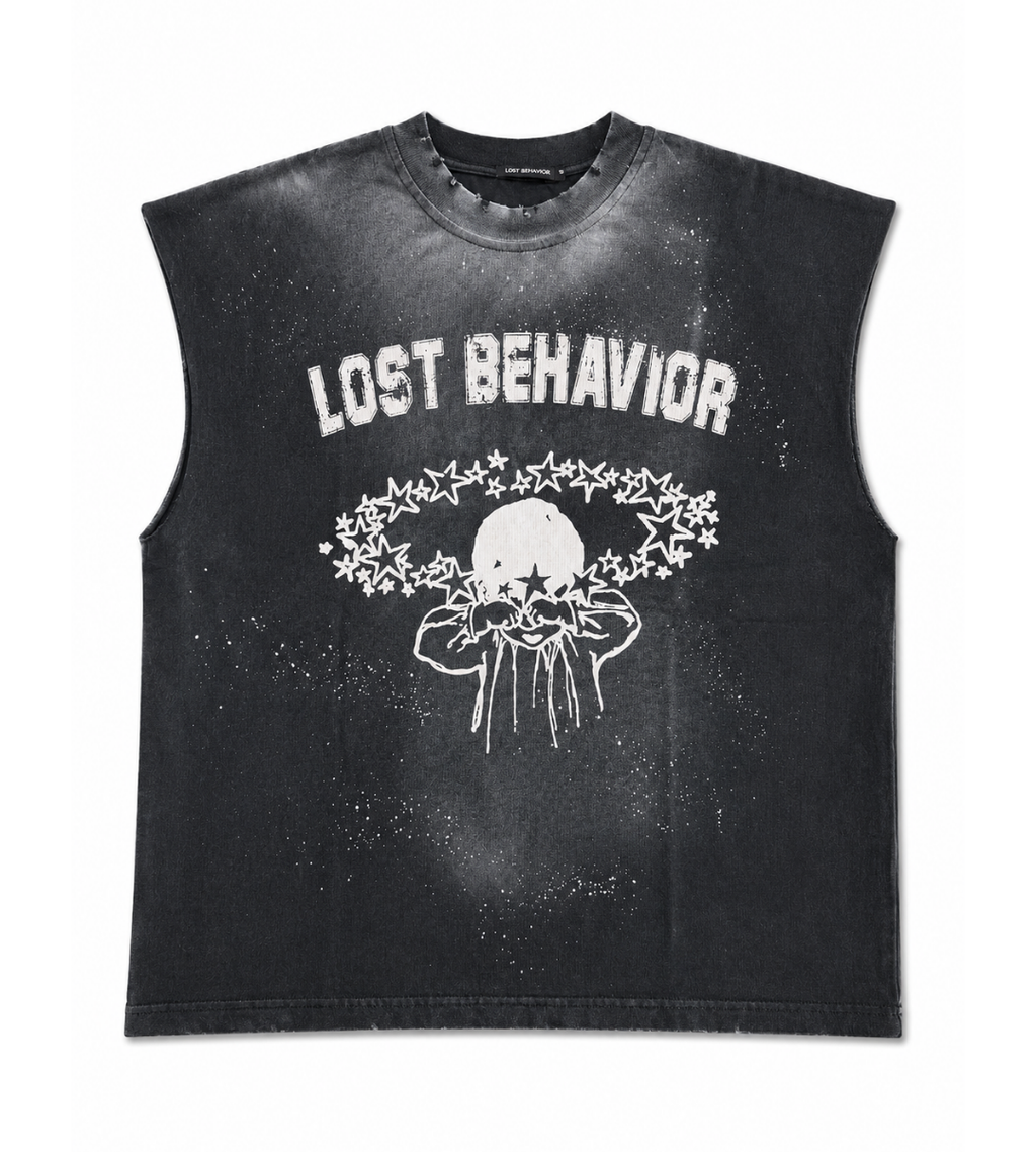No Sleeve Washed Black
