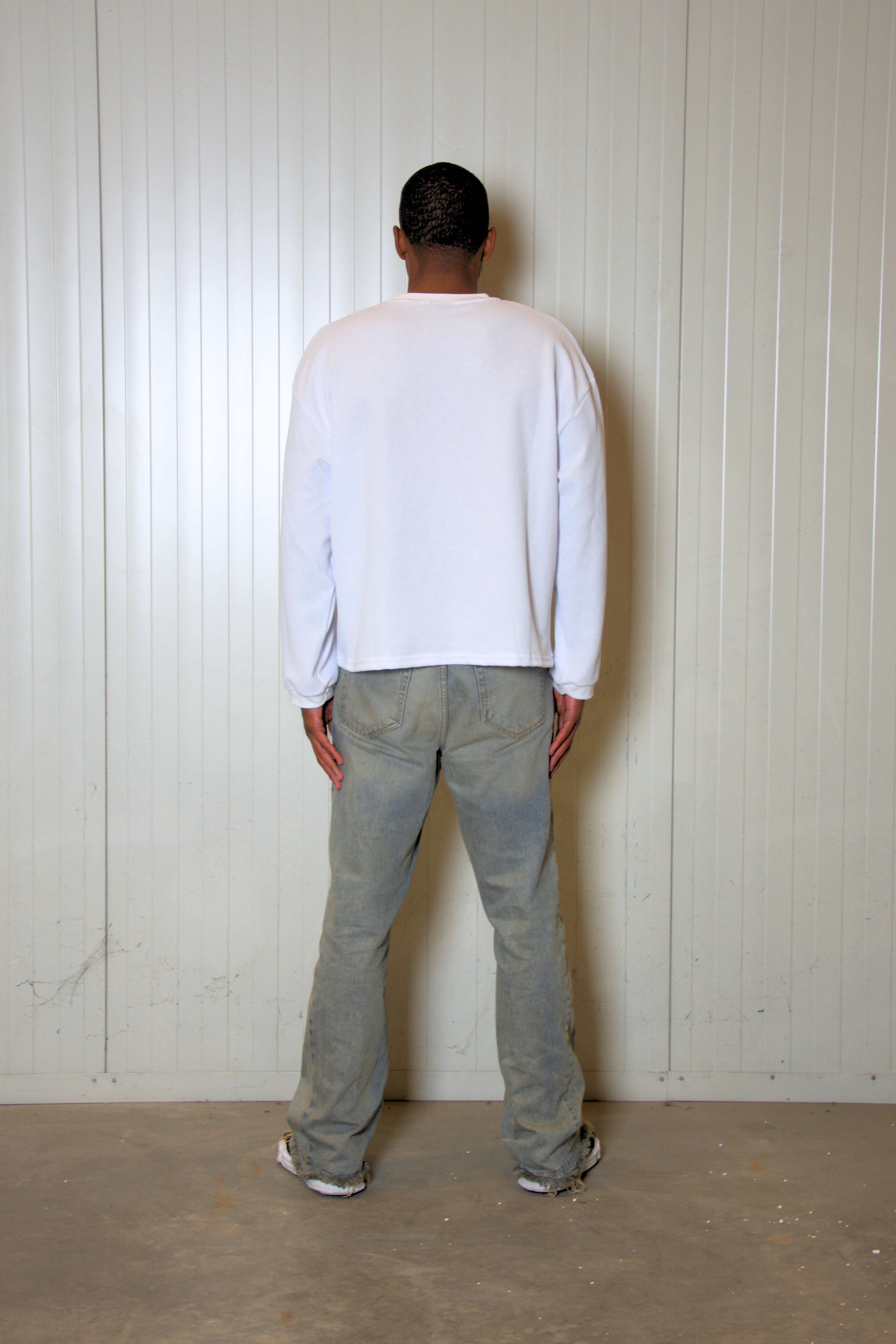 Waffle Longsleeve White/Camo