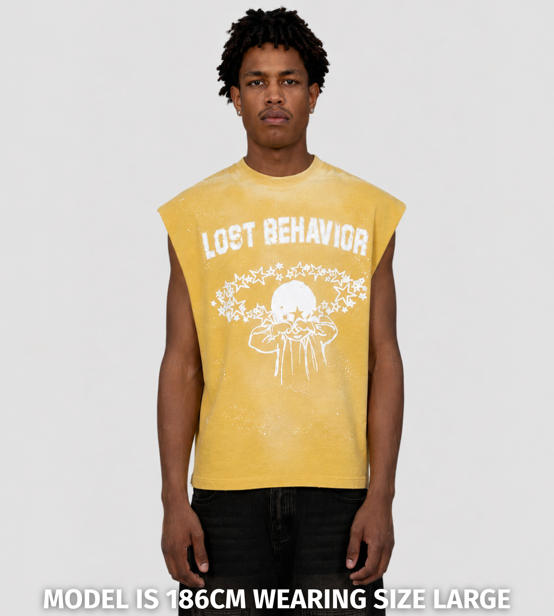 No Sleeve Washed Yellow