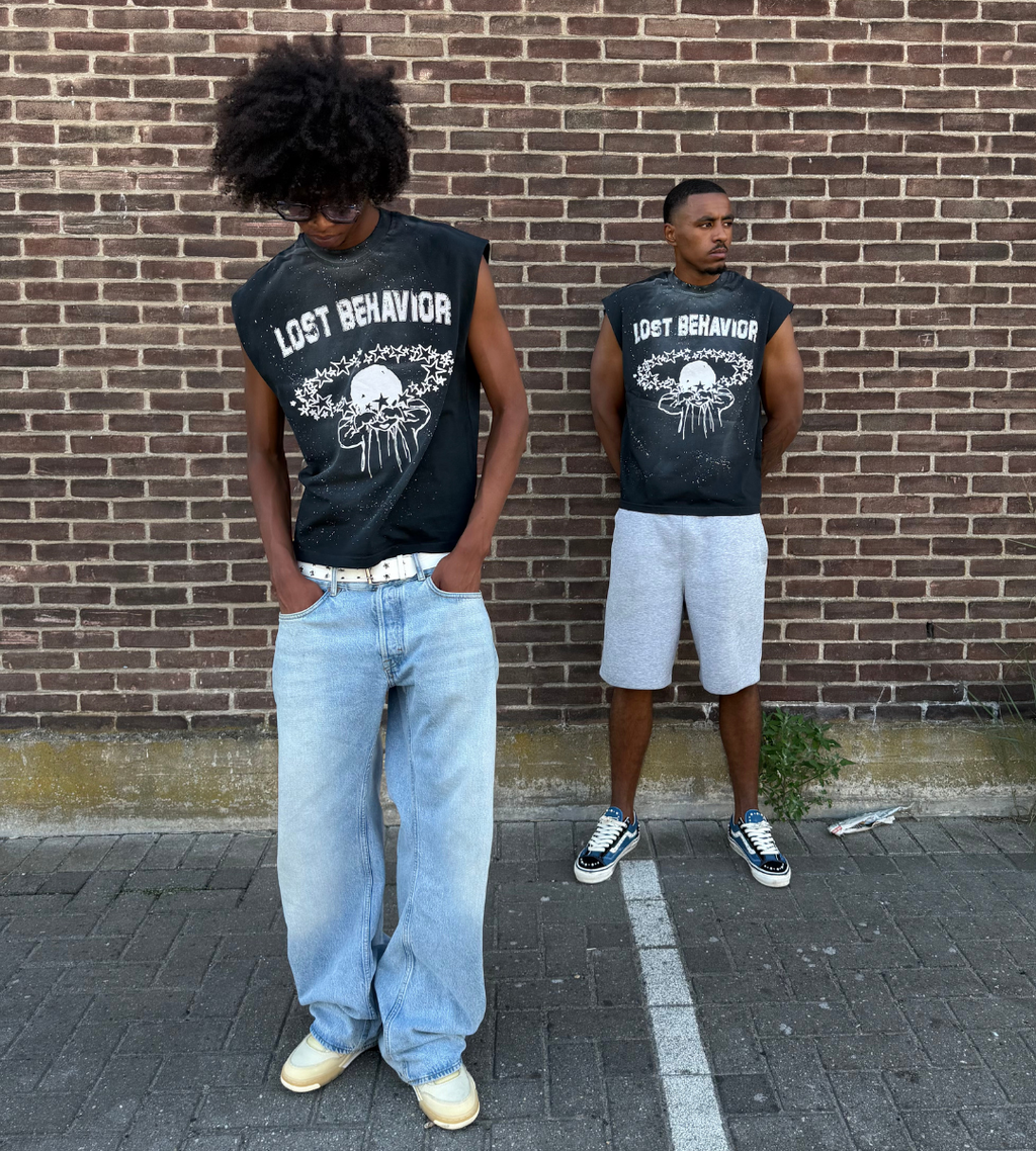 No Sleeve Washed Black